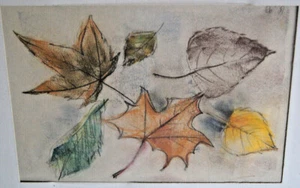 ::FRANZ EHMKE*1928-2018 DDR MALER° STILLLEBEN HERBSTLAUB BUNTE BLÄTTER - Bild 1 von 4