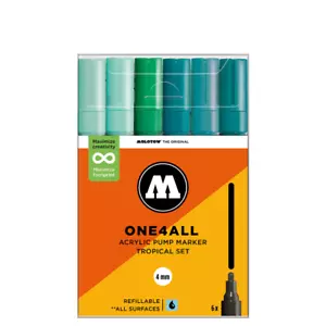 Juego Tropical Molotow 227HS - 6 x Rotuladores de Pintura Acrílica Bomba - Punta de 4 mm - Imagen 1 de 3