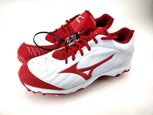 Mizuno Women's 9 Spike Advanced Sweep 3 Softball Shoes Red White Size 11.5 - Picture 1 of 10