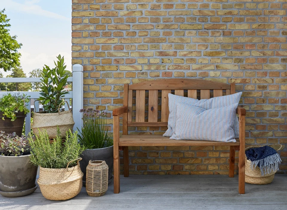 HOLZ-WURM Massive 2-Sitzer Gartenbank 110cm Sitzbank Parkbank Holz Friesenbank Gartenmöbel