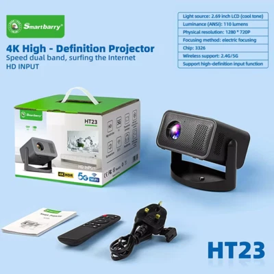 smart projector 4k Android 11 HT23  260ANSI Android Beamer - Image 1 of 2