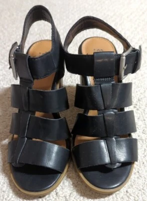 Zapatos de tacón alto ANA A New Approach para mujer talla 5 charol negro con hebilla 24 Foto 1 de 4