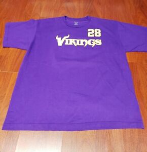 NFL Minnesota Vikings ADRIAN PETERSON #28 Reebok T-Shirt Men's Size XL 