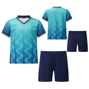 Kids Boys Sports Set 2 Piece Football Outfit Athletic Suit T-shirt Quick Dry - Picture 1 of 61