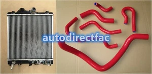 Radiator + RED Hose for Honda Civic EG/EH/EK CRX/HRV AT/MT 10/1991-9/2000 - Picture 1 of 14