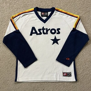 Houston Astros Nike Kids Terry Cloth Long Sleeve Shirt Size Large 12-14 - Picture 1 of 5
