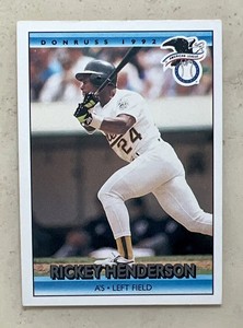 1992 Donruss - All Star #30 Rickey Henderson Oakland Athletics A’s HOFer