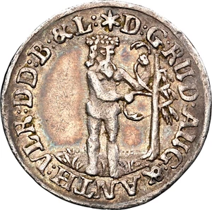 1693 German States Brunswick Wolfenbuttel Wildman 2 Mariengroschen NGC AU 50 - Picture 1 of 3