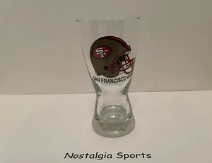 Vintage SAN FRANCISCO 49ers *PAPEL* BEER GLASS 12 oz. NEW OLD STOCK Never Used - Picture 1 of 4
