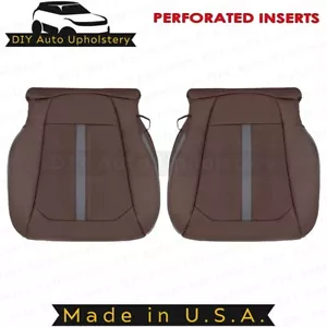 2015-2020 Fits Ford F-150 Platinum Driver/Passenger Bottom Leather Covers Brown - Picture 1 of 12