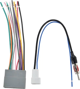 Vehicle Radio Stereo Wire Harness with Antenna Connector Adapter Fit Honda Fi... - Picture 1 of 7