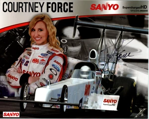 Courtney Force Hand Signed 8x10 Cardstock 2009 NHRA Dragster A-Fuel - Picture 1 of 2