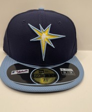New Era Mens Tampa Bay Rays MLB Diamond Era 59Fifty Fitted Hat Cap Size 71/2