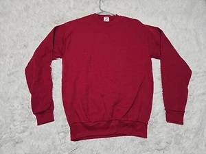 Blank Red Crewneck Sweatshirt YOUTH XL Jerzees (Adult S/M) Vintage Made In USA - Picture 1 of 5