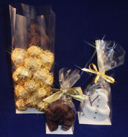 Clear Cellophane Bags with Block Bottom Gift//Food Without Cardboard Sweets