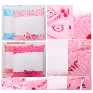 50 Stck. 16 Zoll Sublimation Blanko Kissenhülle mit Bärenmuster Schleifen Kissenbezug - Bild 1 von 17