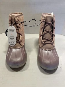 Wonder Nation Girls Glitter Duck Boots Size 5 NWT - Picture 1 of 6