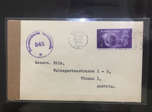 1948 UK old cover with olympic game 3d stamp uk to Austria - Picture 1 of 3