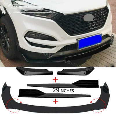 Gloss Front Rear Bumper Lip Splitter Side Skirts For Hyundai Tucson 2005-2022 Foto 1 de 4
