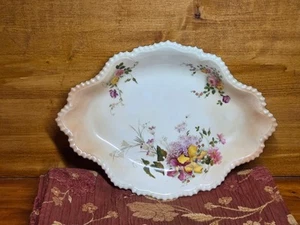 Antique Royal Worcester Blush Ivory Scalloped Dish Early 1900s Stamped - Picture 1 of 9