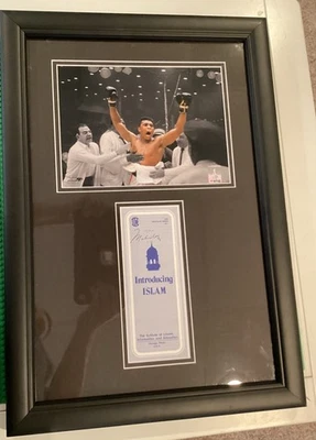 Framed Photo of Muhammad Ali And Autographed Islam Brochure JSA Certificate - Image 1 of 4