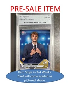 2025 Topps Now Cooper Flagg NBA Draft 1st Pick TCC Graded Gem Mint Presale - Picture 1 of 4