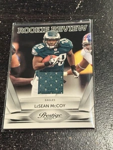 2010 Prestige Rookie Review Materials LeSean McCoy Game Worn - Picture 1 of 2