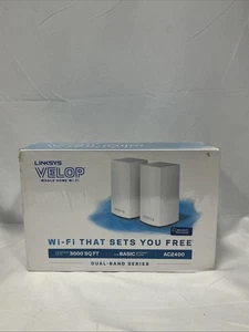 Linksys AC2400 867 + 300 Mbps Velop Intelligent Mesh WiFi System - White - Picture 1 of 4