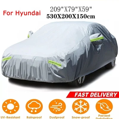 Full Car Cover Outdoor Waterproof Snow Rain Dust UV Protection For Hyundai Sedan - Изображение 1 из 4