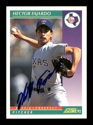 Hector Fajardo Autographed Signed 1992 Score Rookie Card #842 Texas Rangers - Image 1 of 2