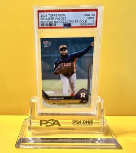 #08/25 PSA 9! 2025 Topps Now camino al día de apertura OD110 Framber Valdez Gold - Imagen 1 de 3
