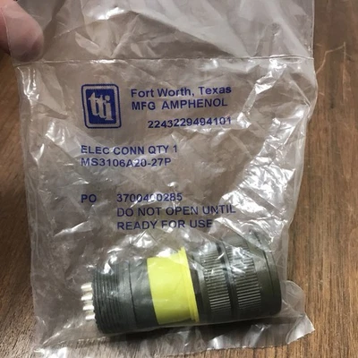 AMPHENOL MS3106A-20-27P 14 PIN CONNECTOR - Image 1 of 4