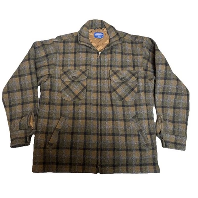 Pendleton Thinsulate Flannel Jacket Mens Large  Western Plaid Pure Wool 3M - Image 1 of 4