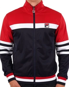 Fila Vintage Men's Vilas Business Track Top Navy/White/Red - Courto, 80s, Retro - Picture 1 of 4