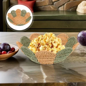  Weben Organizer Gewebtes Papier Seil Aufbewahrungskorb Arbeitsplatte Snack - Bild 1 von 17