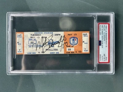 1984 Mike Schmidt Full Game Ticket Auto 400th Home Run PSA 8 Autograph  - Image 1 of 4