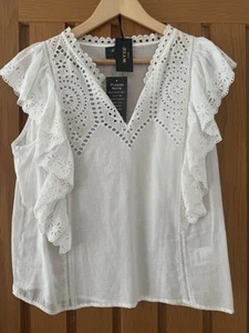Wyse Sz 2 / 10 Broderie Anglaise Top - Picture 1 of 3