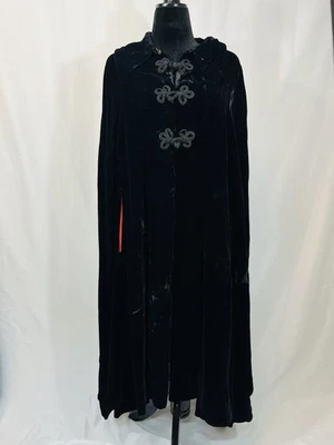 Fantasia de teatro vintage de veludo preto capa gótica renascentista tamanho único - Imagem 1 de 4