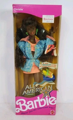 ALL AMERICAN CHRISTIE BARBIE DOLL 1990 REEBOK MATTEL 9425 NRFB - Image 1 of 4