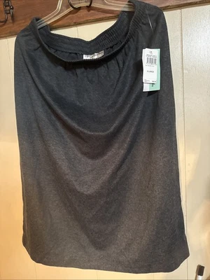 全新带标签 Cathy Daniels XL 裙涤纶/丙烯酸深炭色 Heathered 27 英寸长 — 第 1/4 张图片