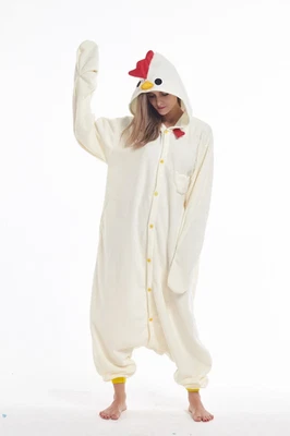 Pollo Adulto Animal Juegos con disfraces Pijama Halloween Disfraz Kigurumi Mono Ropa de dormir Foto 1 de 4