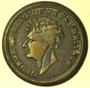 mw23339 Great Britain; Token 1821 George IV plain edge 3.86 grams 25 mm - Picture 1 of 2