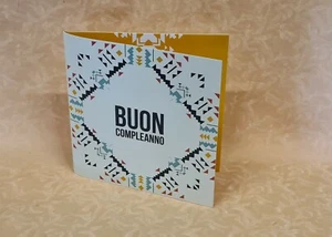 BIGLIETTO AUGURI COMPLEANNO REGISTRABILE FANTASIA BEIGE cod.25967 - Imagen 1 de 2