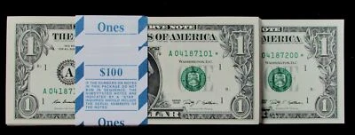 2009 $1 STAR BOSTON, MA $100 (100) CONSECUTIVE NOTES 3000-A* FRN - Image 1 of 2
