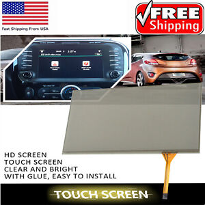 Touch screen Glass 8-pin Digitizer for 13-16 Hyundai Sonata Veloster Radio 7"