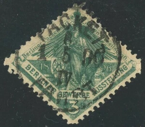 Berlin Trade Fair Exhibition Package Trip Used Label 3pf Postage 1896 Germany - Picture 1 of 1