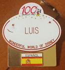 Luis DISNEY 100 Years of Magic CAST MEMBER LANGUAGE NAMETAG BADGE PIN - ESPANOL