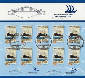 Australia 2005 - PACIFIC EXPLORER WORLD EXPO Self Adhesive Sheetlet (10) - USED - Picture 1 of 2