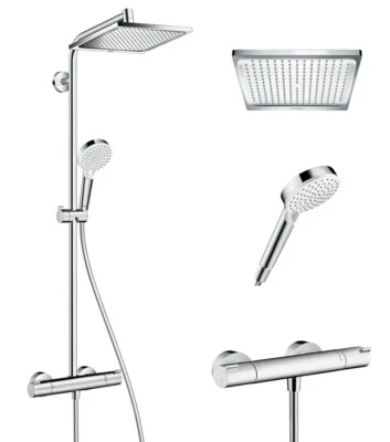 Hansgrohe Regendusche Duschsystem Showerpipe Crometta E 240 Chrom 27271000 - Bild 1 von 4