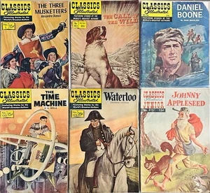 CLASSICS ILLUSTRATED SILVER AGE COMIC LOT OF 6! #1  PAINTED COVERS VG/FN - Picture 1 of 20